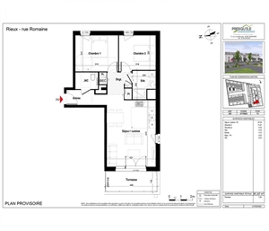 t3 à la vente -   56350  RIEUX, surface 61 m2 vente t3 - UBI433572836
